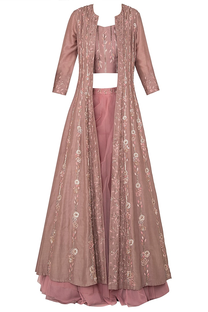 Mauv south silk jacket set available only at Pernia's Pop Up Shop.