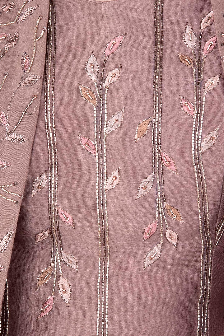 Mauv south silk jacket set available only at Pernia's Pop Up Shop.