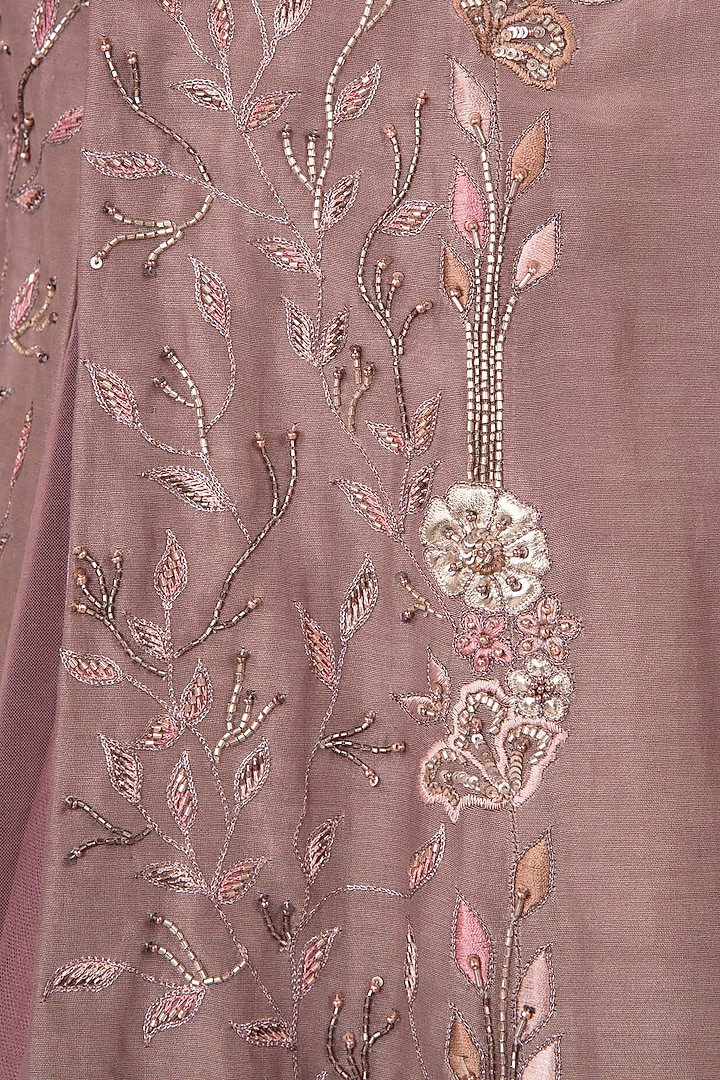 Mauv south silk jacket set available only at Pernia's Pop Up Shop.