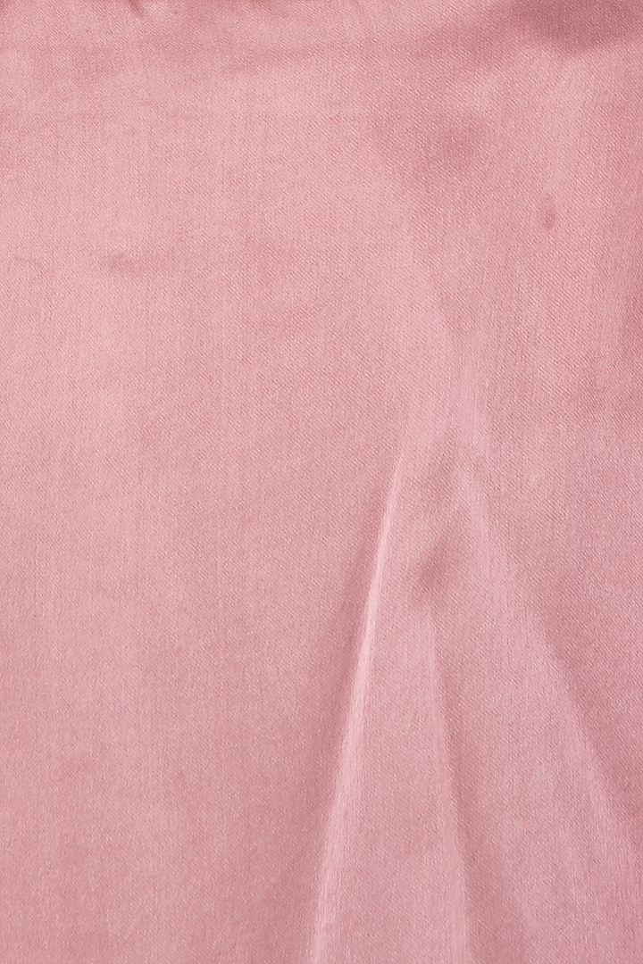 Mauve satin cowl sari set available only at Pernia's Pop Up Shop.
