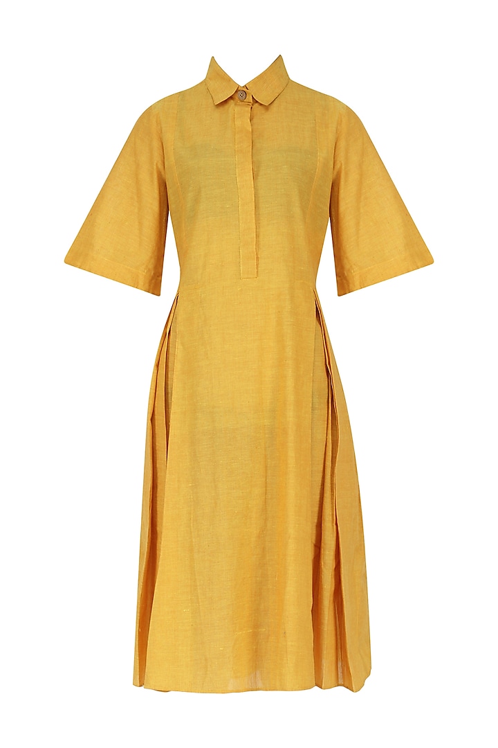 Yellow Collared Dress by Knotty Tales