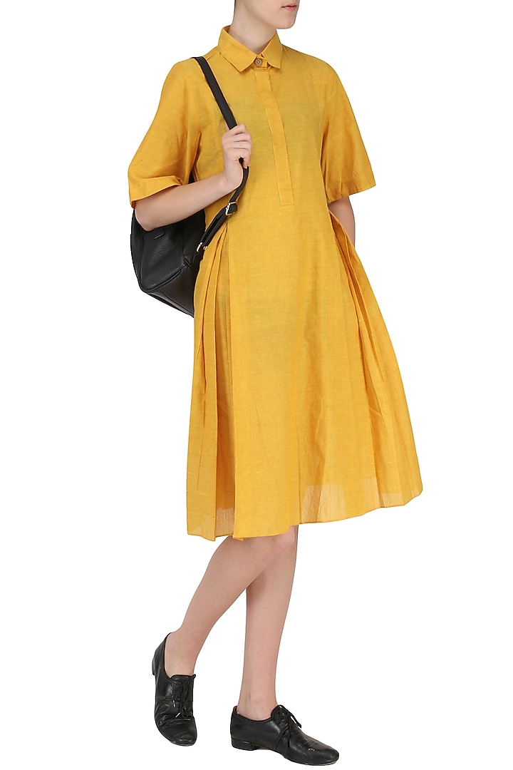 Yellow collared dress available only at Pernia's Pop Up Shop.