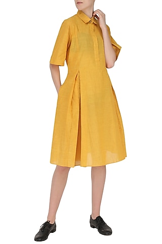 Yellow Collared Dress by Knotty Tales