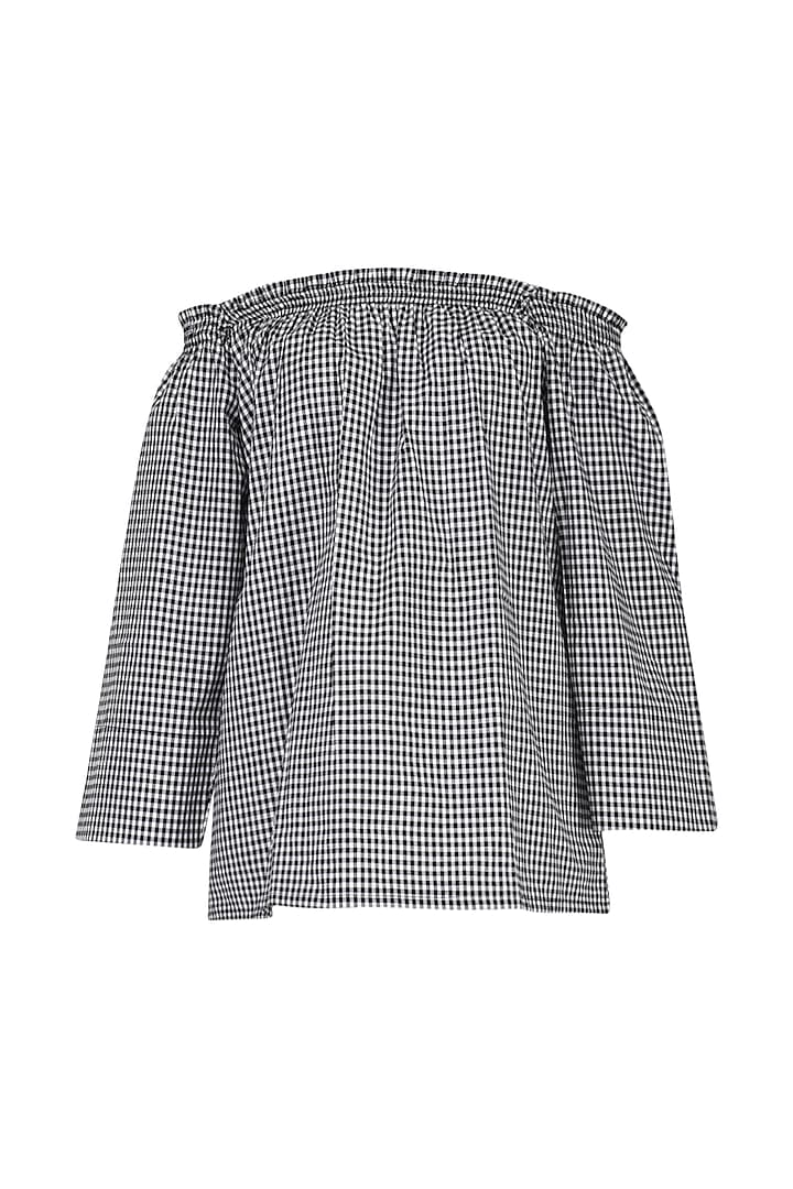 Black & White Checkered Top by Knotty Tales