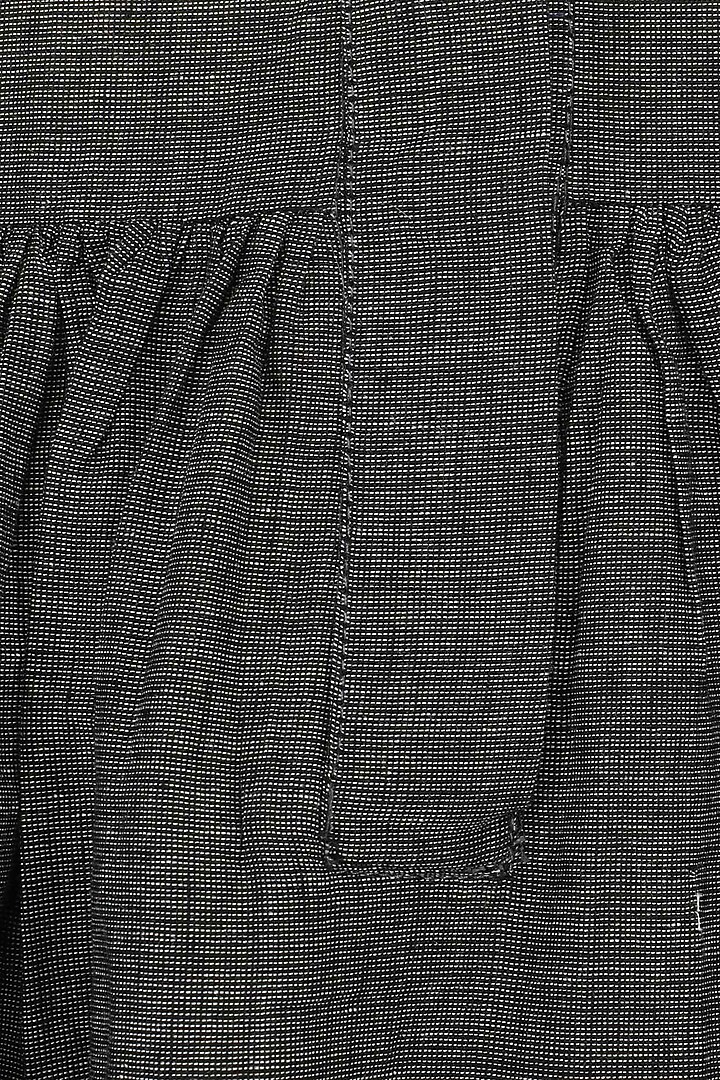 Grey pleated printed dress available only at Pernia's Pop Up Shop.