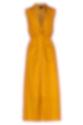 Yellow Collared Maxi Dress by Knotty Tales