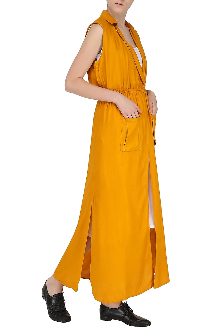 Yellow collared maxi dress available only at Pernia's Pop Up Shop.