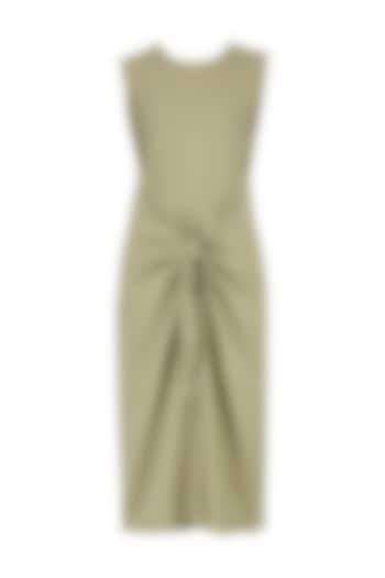 Beige Knotted Bodycon Dress by Knotty Tales