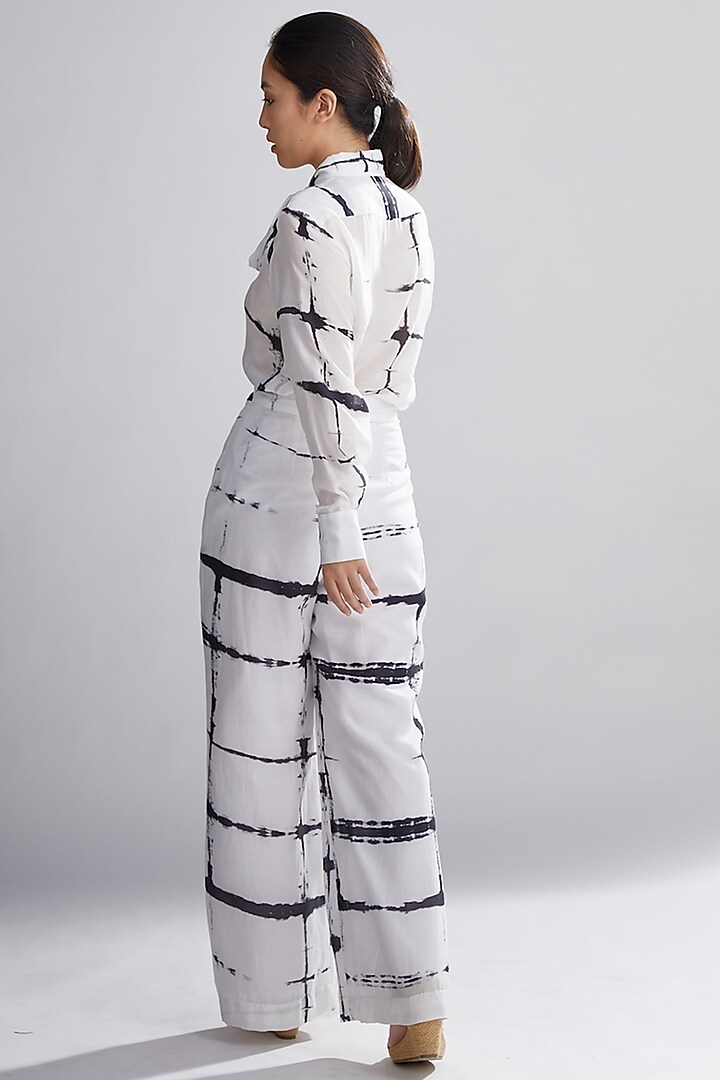 White & Black Printed Shirt by Koai at Pernia's Pop Up Shop