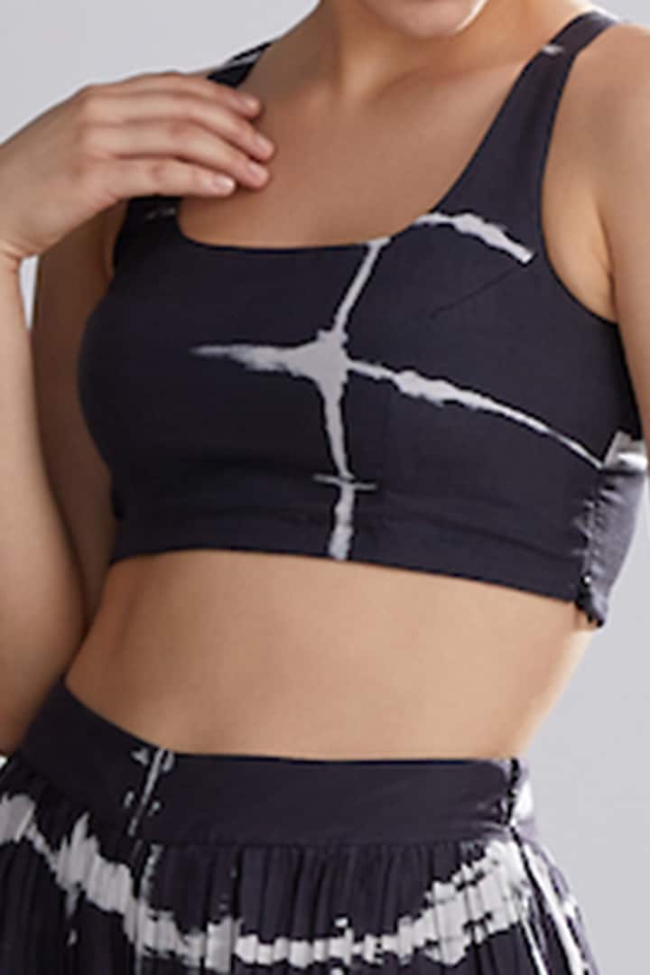 Black & White Printed Bustier Top by Koai at Pernia's Pop Up Shop