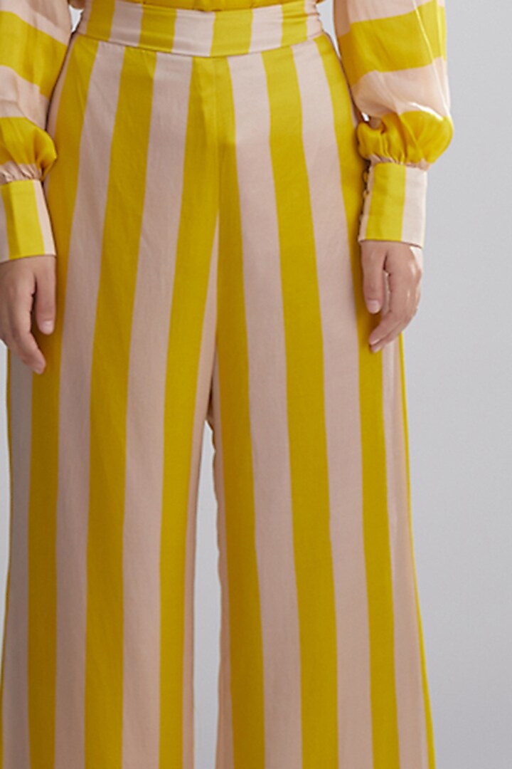 Pink & Mustard Printed Pants by Koai at Pernia's Pop Up Shop