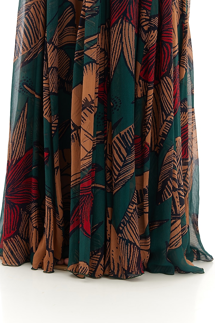 Multi-Colored Chiffon Floral Maxi Vacation Dress by Koai at Pernia's Pop Up Shop