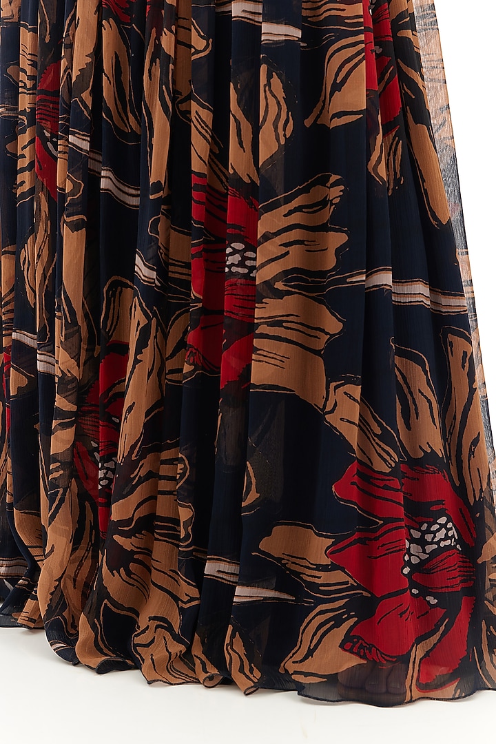 Multi-Colored Chiffon Floral Maxi Vacation Dress by Koai at Pernia's Pop Up Shop
