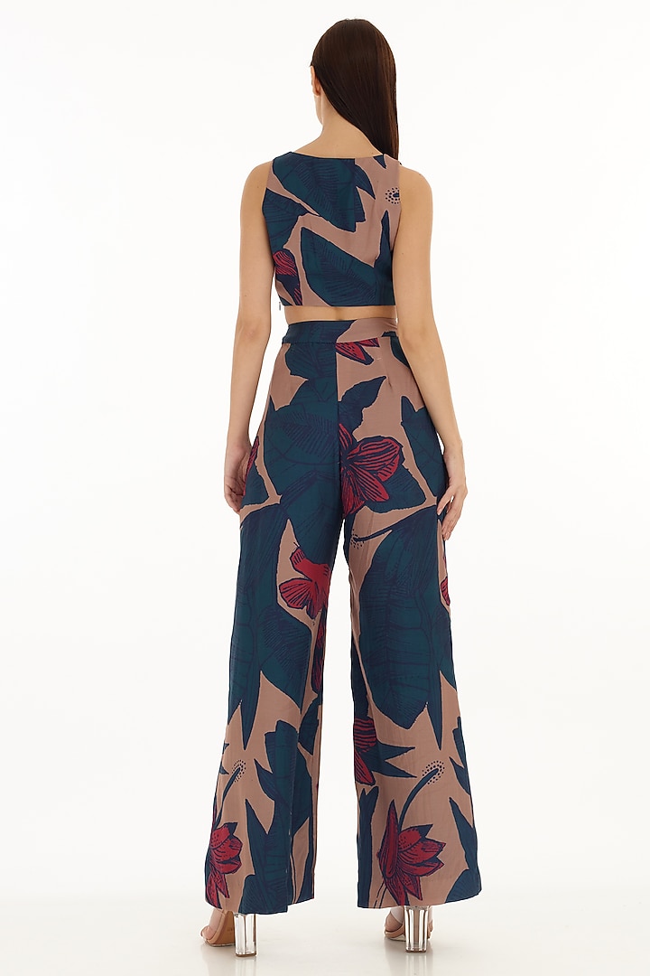 Multi-Colored Muslin Cotton Silk Floral Printed Bustier by Koai at Pernia's Pop Up Shop