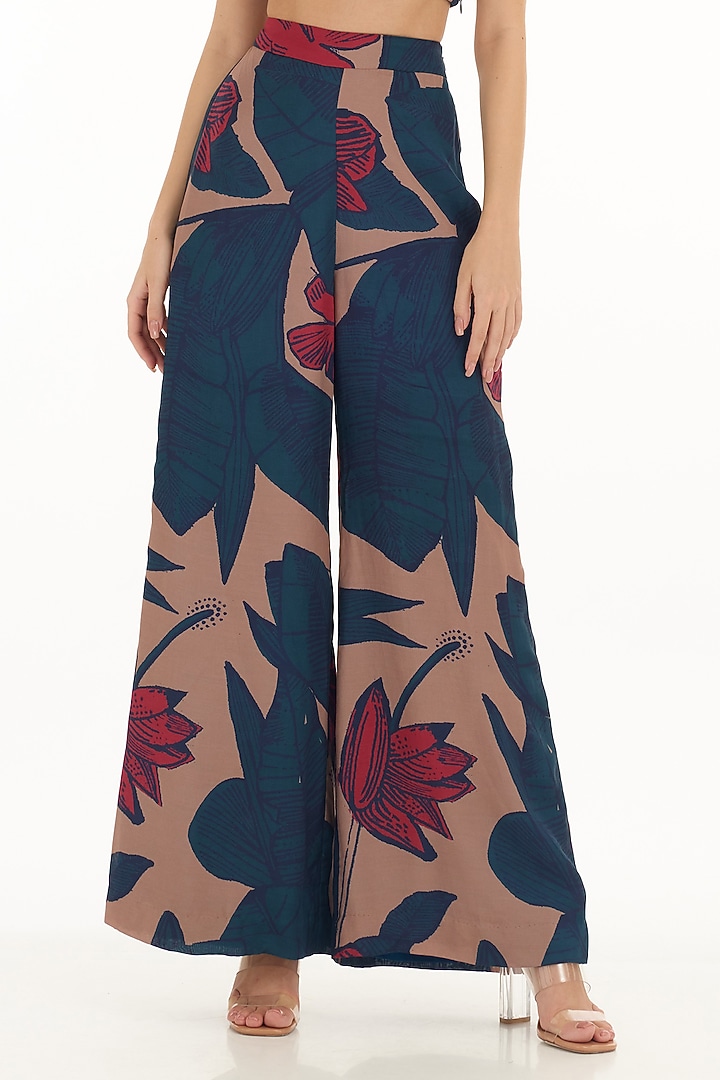 Multi-Colored Muslin Cotton Silk Floral Printed Bustier by Koai at Pernia's Pop Up Shop