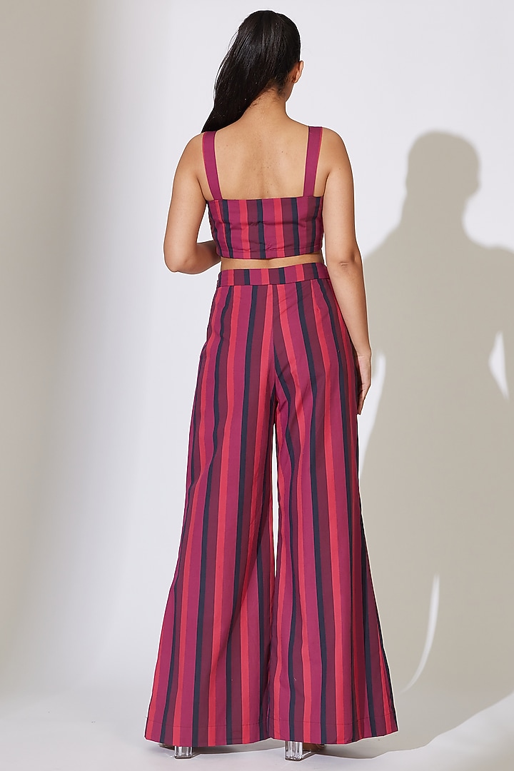 Multi-Colored Poplin Cotton Striped Bustier by Koai at Pernia's Pop Up Shop