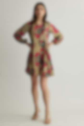 Multi-Colored Muslin Cotton Silk Floral Shirt Dress by Koai at Pernia's Pop Up Shop