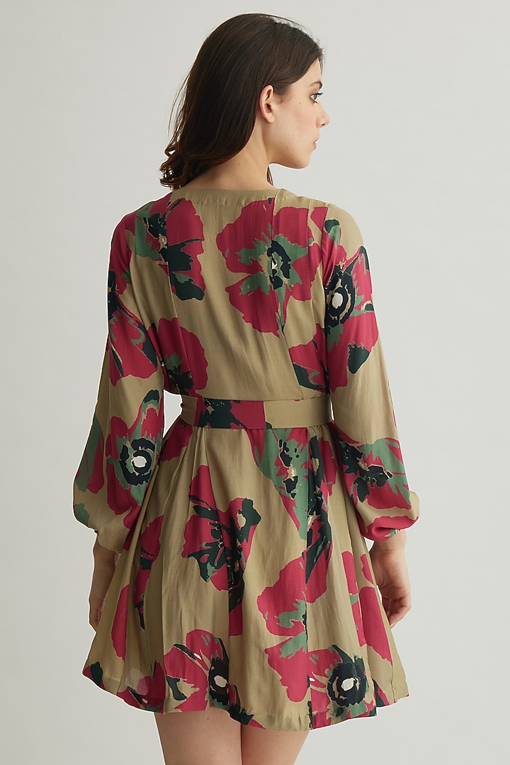 Multi-Colored Muslin Cotton Silk Floral Summer Shirt Dress by Koai at Pernia's Pop Up Shop