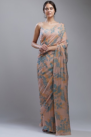 Peach Printed Bustier by Koai