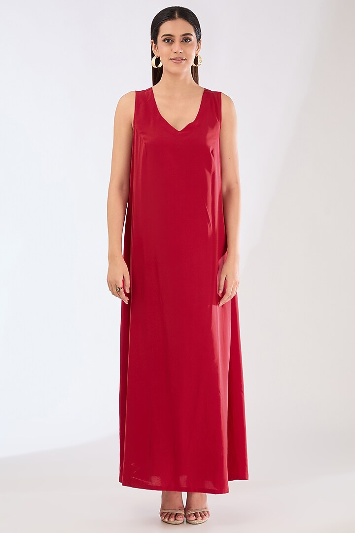 Hot Pink Chiffon Digital Floral Printed Kaftan Summer Dress by Koai at Pernia's Pop Up Shop
