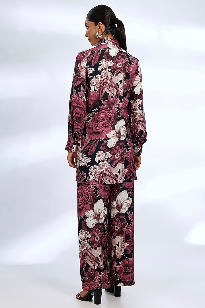 Multi-Colored Muslin Cotton Silk Floral Digital Printed Co-Ord Set by Koai at Pernia's Pop Up Shop