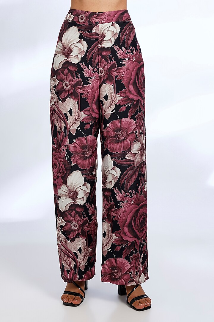 Multi-Colored Muslin Cotton Silk Floral Digital Printed Co-Ord Set by Koai at Pernia's Pop Up Shop