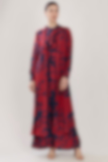 Blue & Red Floral Cape by Koai