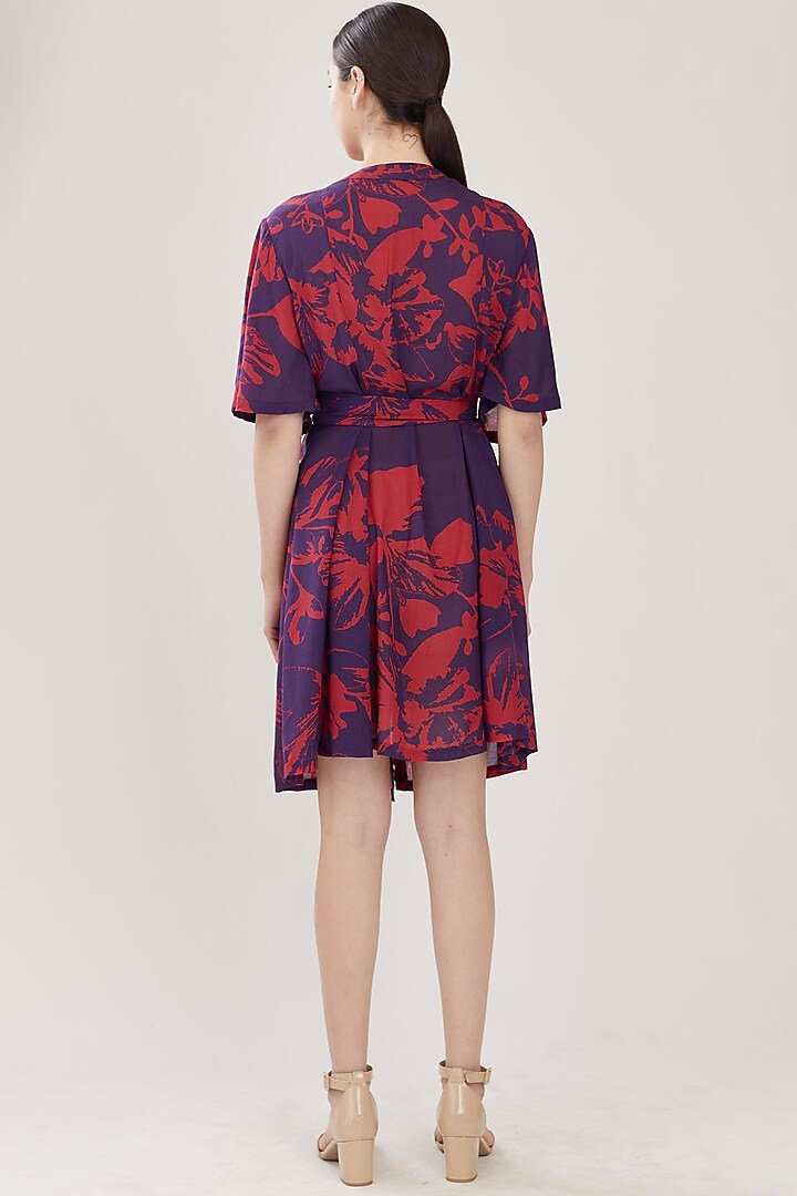 Purple & Red Floral Summer Shirt Dress by Koai at Pernia's Pop Up Shop