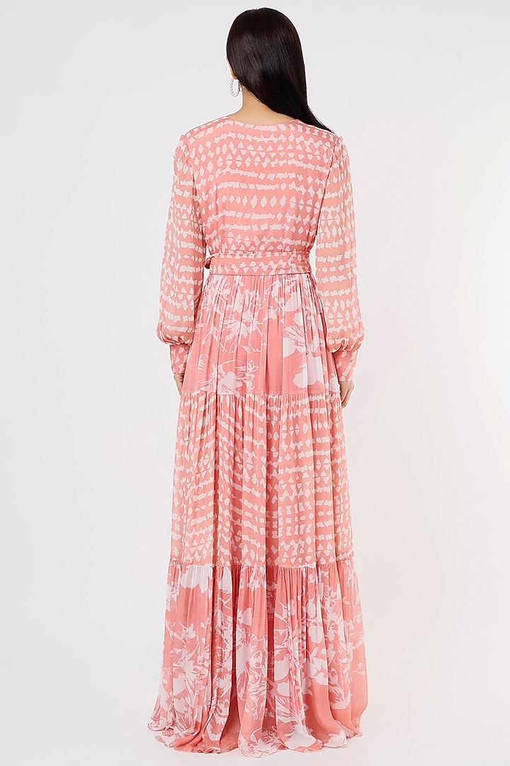 Blush Pink Printed Maxi Vacation Dress by Koai at Pernia's Pop Up Shop