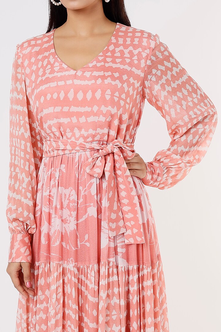 Blush Pink Printed Maxi Vacation Dress by Koai at Pernia's Pop Up Shop