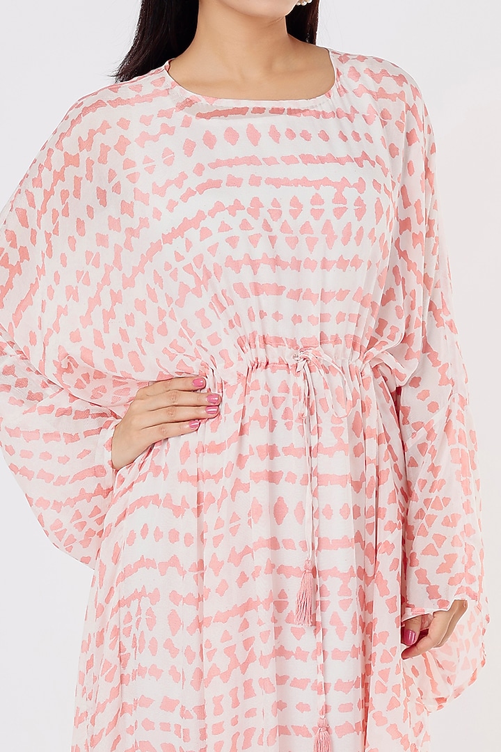 White & Pink Kaftan by Koai at Pernia's Pop Up Shop