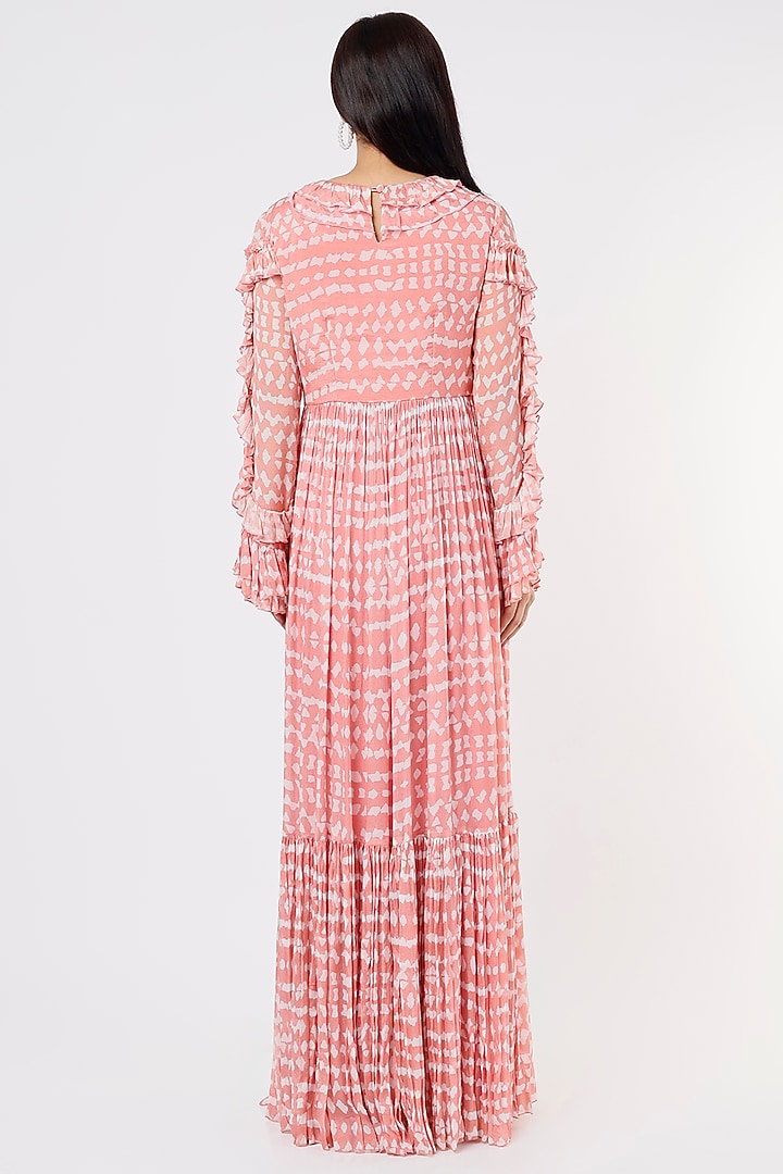 Pink & White Printed Vacation Dress by Koai at Pernia's Pop Up Shop