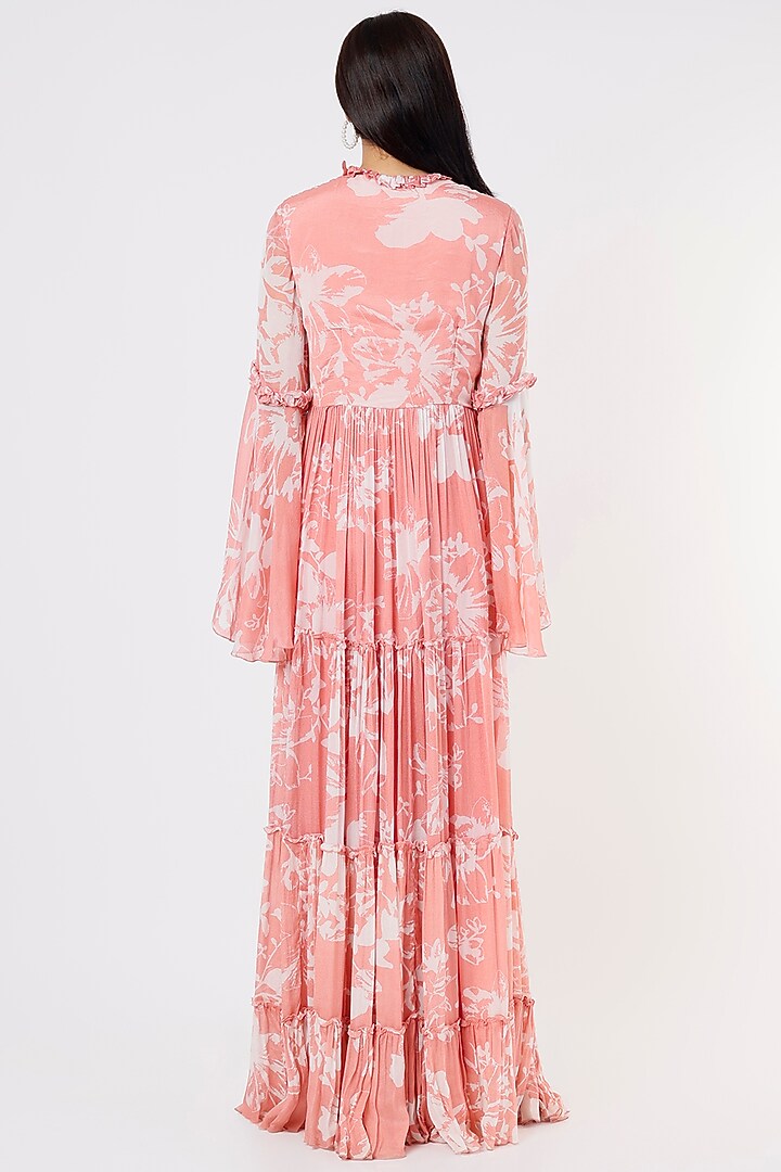 Pink & White Floral Printed Vacation Dress by Koai at Pernia's Pop Up Shop