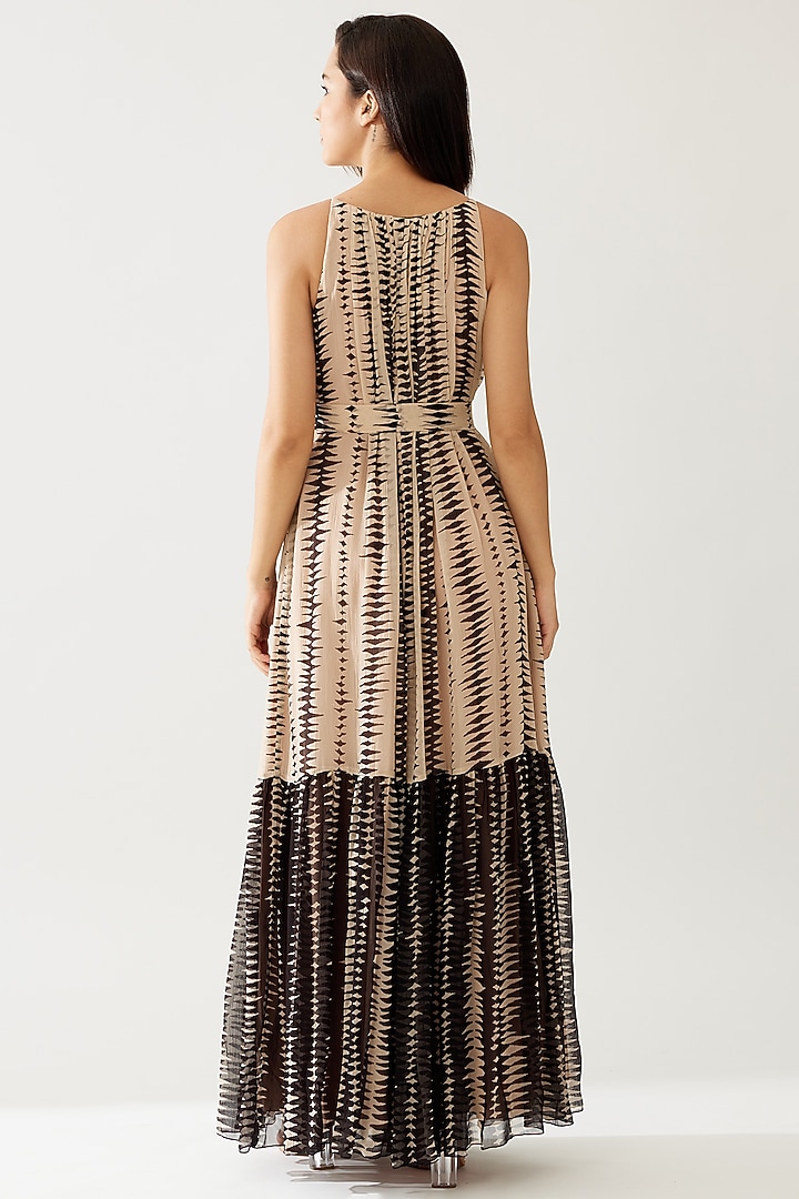 sky to moon brown dress Moon Aura Pleat Detail Strapless Maxi Dress Chocolate