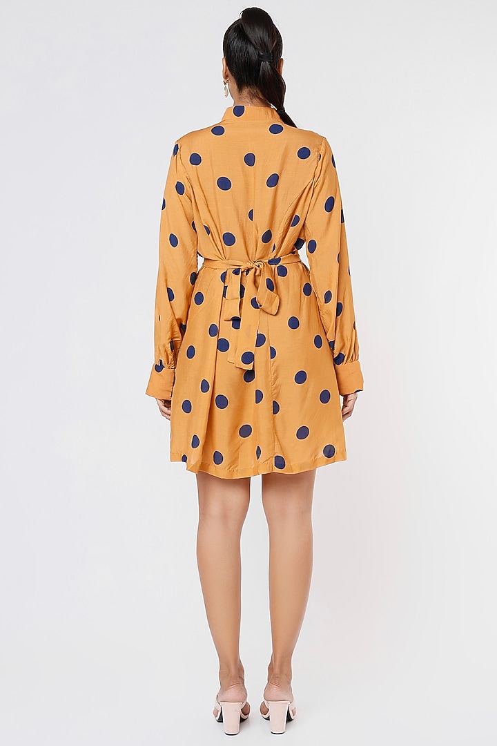 Orange Printed Summer Shirt Dress by Koai at Pernia's Pop Up Shop