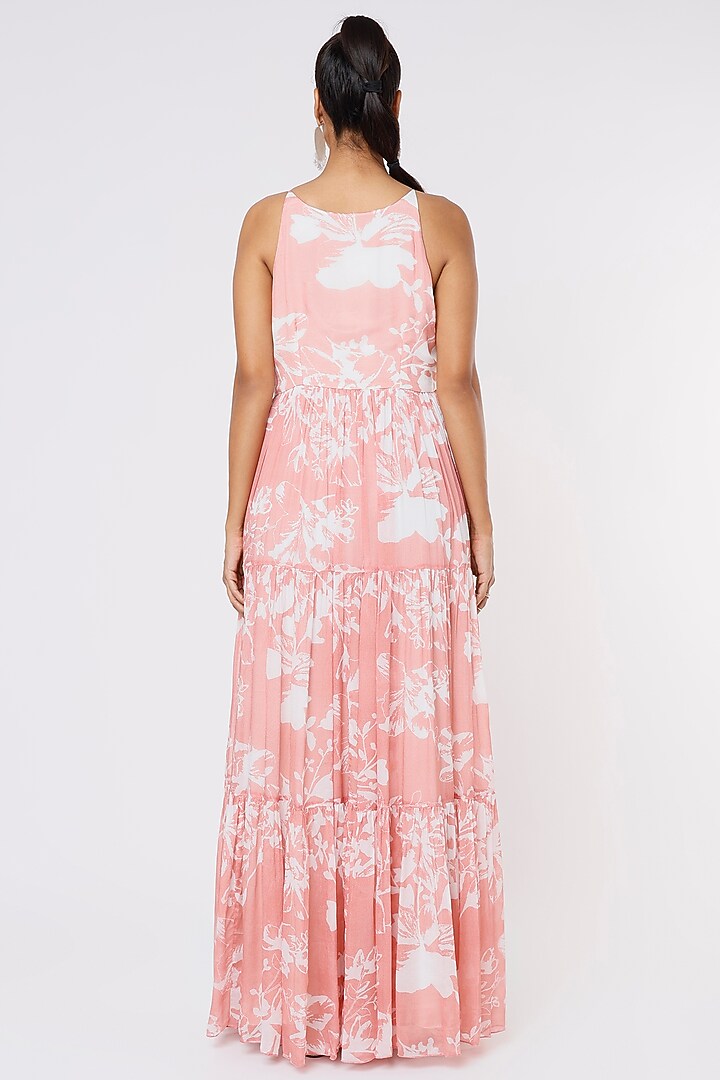 Pink Printed Maxi Vacation Dress by Koai at Pernia's Pop Up Shop