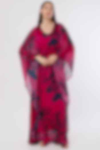 Red & Blue Printed Kaftan by Koai at Pernia's Pop Up Shop