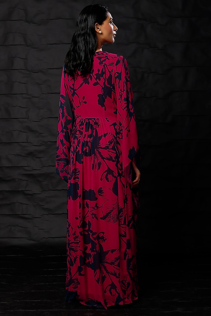 Red & Blue Printed Kaftan by Koai at Pernia's Pop Up Shop