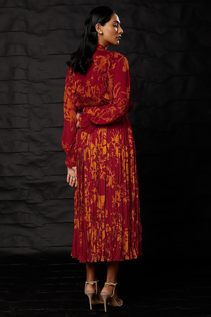 Maroon Printed Top by Koai at Pernia's Pop Up Shop