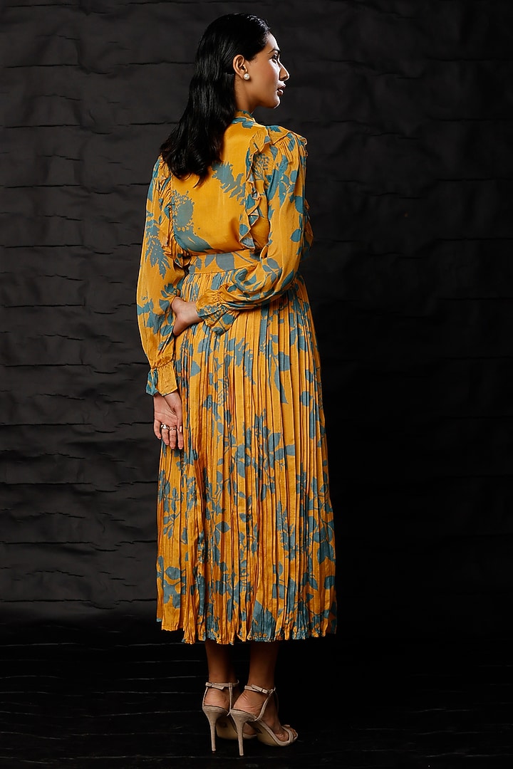 Mustard & Blue Printed Top by Koai at Pernia's Pop Up Shop