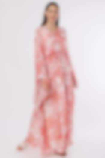 Blush PInk & White Printed Kaftan by Koai at Pernia's Pop Up Shop
