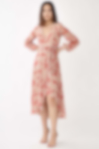Pink Floral Wrap Vacation Dress by Koai at Pernia's Pop Up Shop