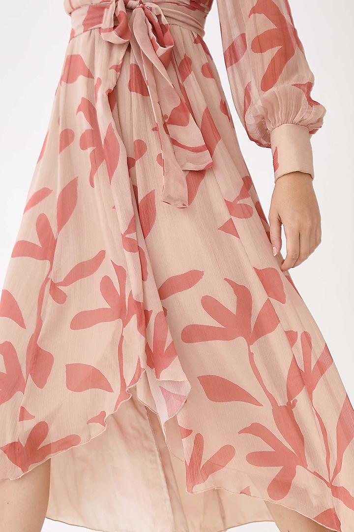 Pink Floral Wrap Vacation Dress by Koai at Pernia's Pop Up Shop