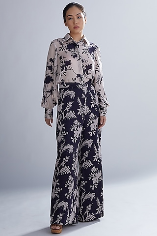 Lavender & Purple Floral Shirt by Koai