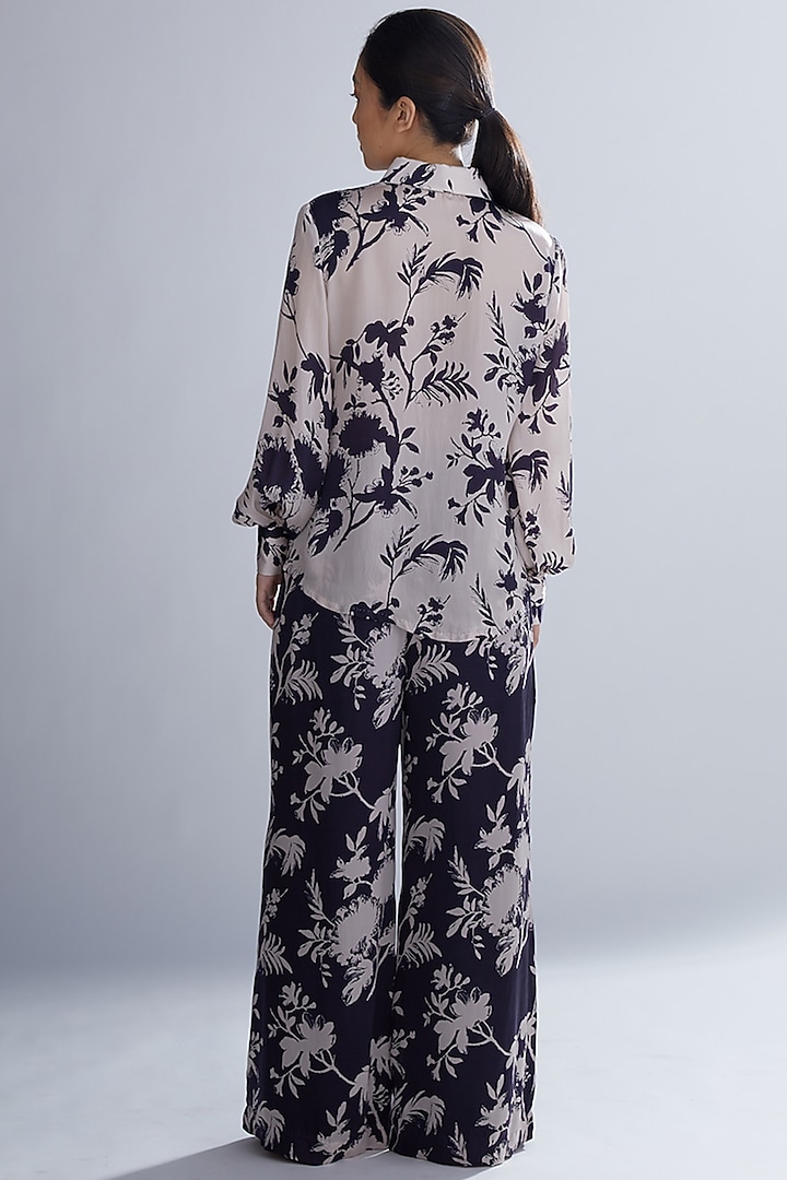 Lavender & Purple Floral Shirt by Koai at Pernia's Pop Up Shop