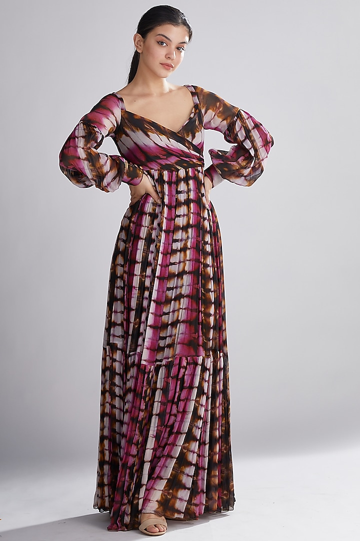 Mehendi Green Chiffon Vacation Dress by Koai at Pernia's Pop Up Shop