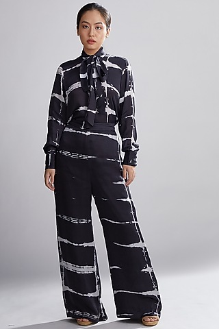 Black & White Shibori Shirt by Koai