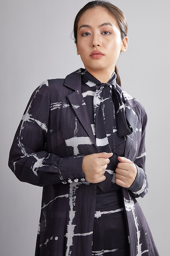 Black & White Shibori Cape by Koai at Pernia's Pop Up Shop