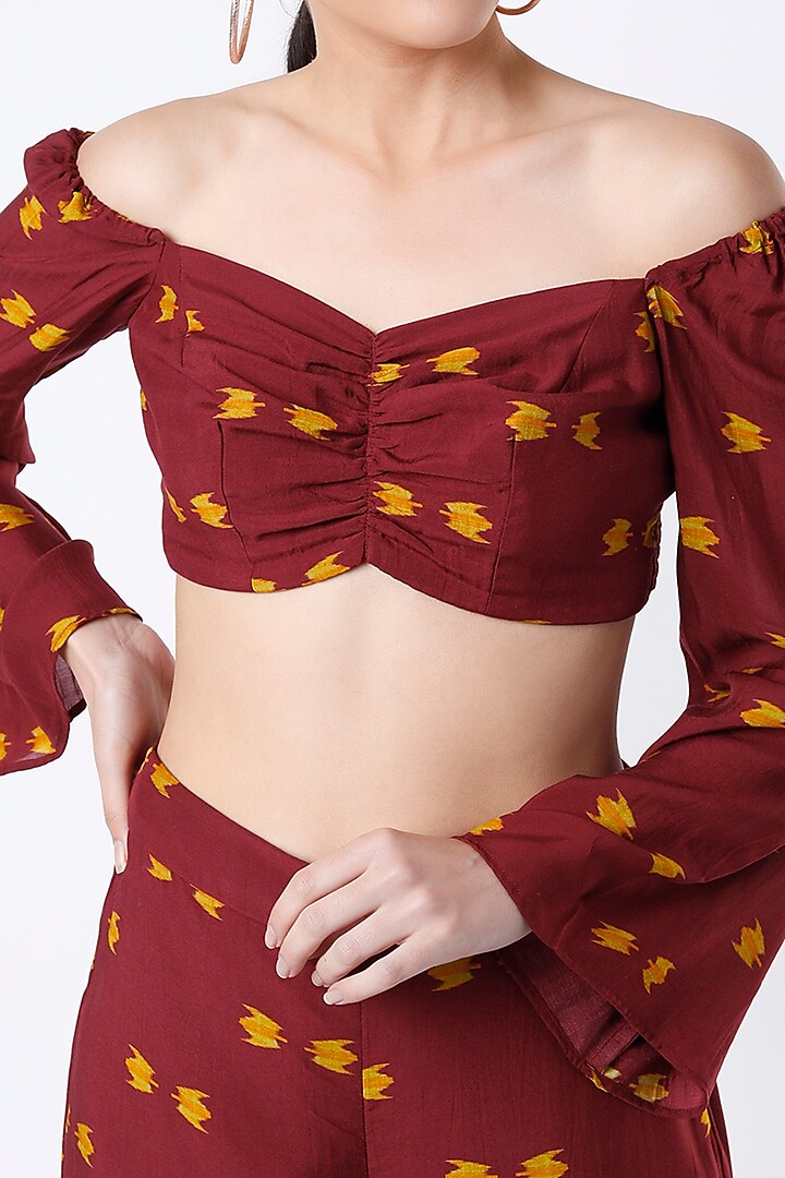 Maroon Digital Printed Top by Koai at Pernia's Pop Up Shop