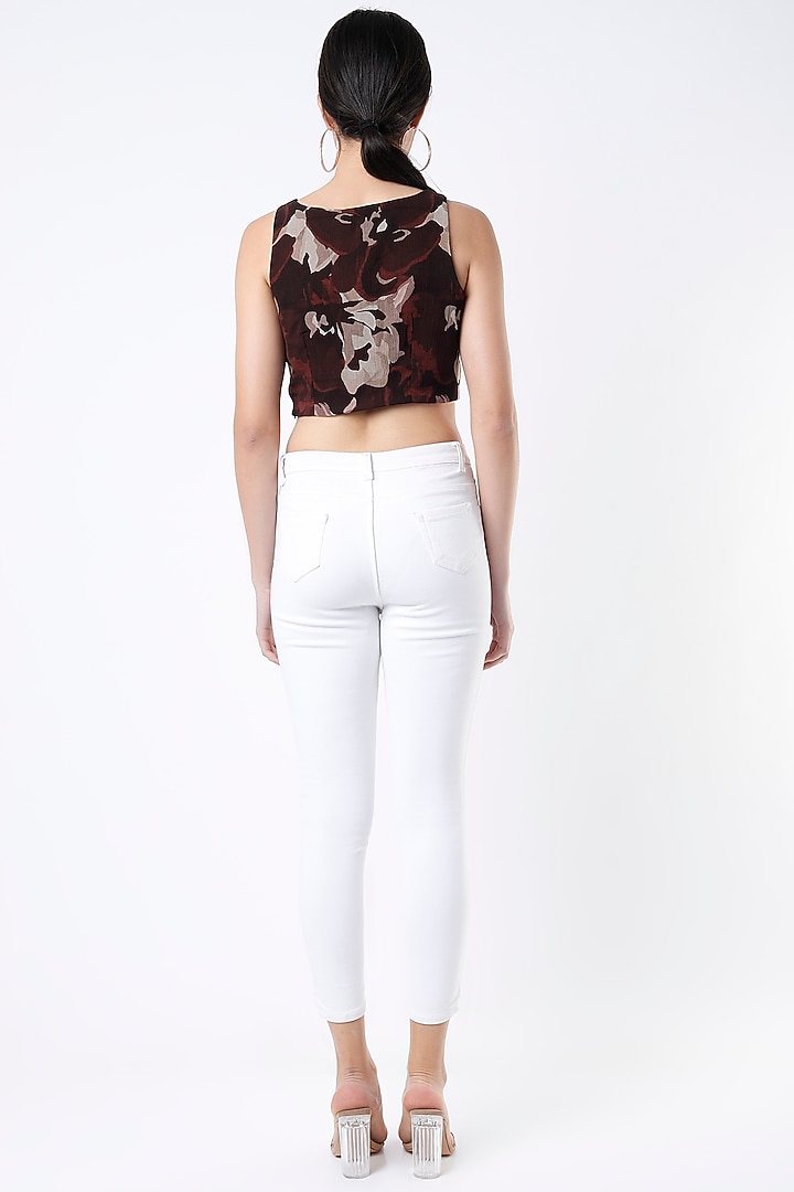 Maroon Digital Printed Blouse by Koai at Pernia's Pop Up Shop